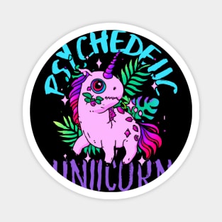 Cute Crazy Psycedelic Unicorn Artwork Magnet